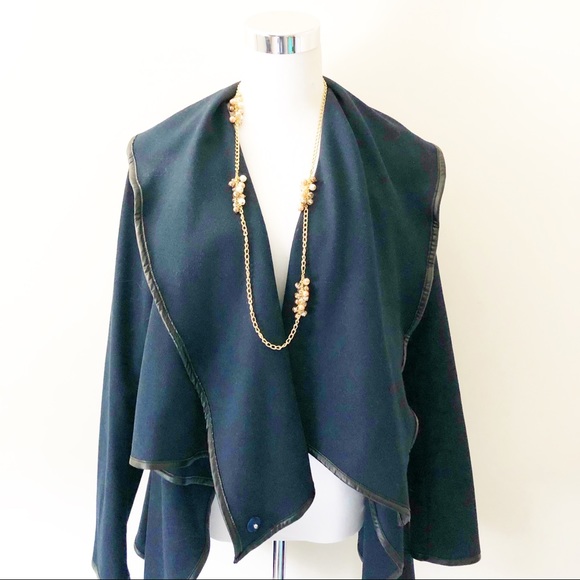 none branded Jackets & Blazers - Navy Blue Wrap Jacket